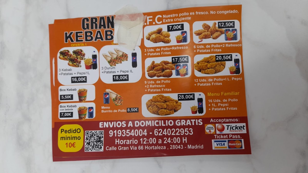Gran Kebab Gran Vía hortaleza Photo Menu 1