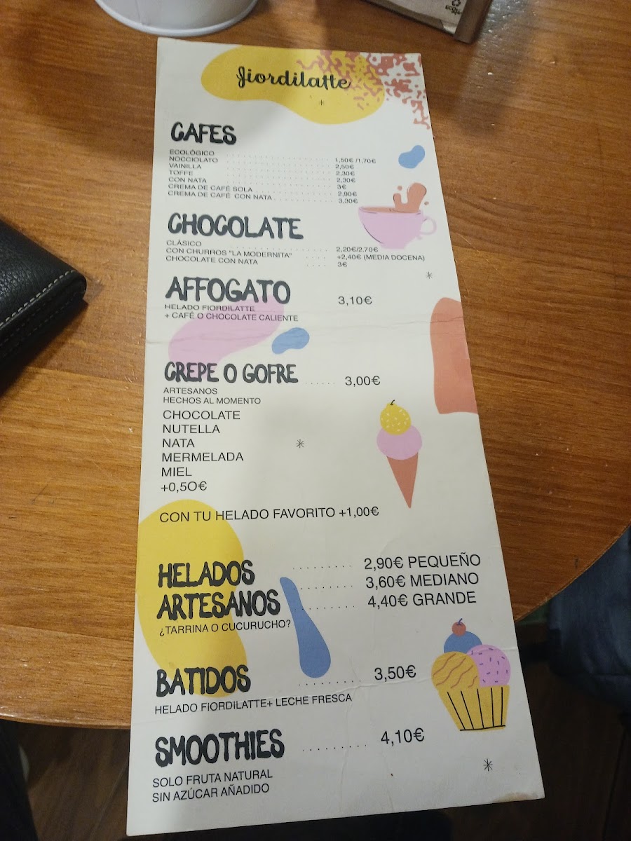 fiordilatte Photo Menu 1