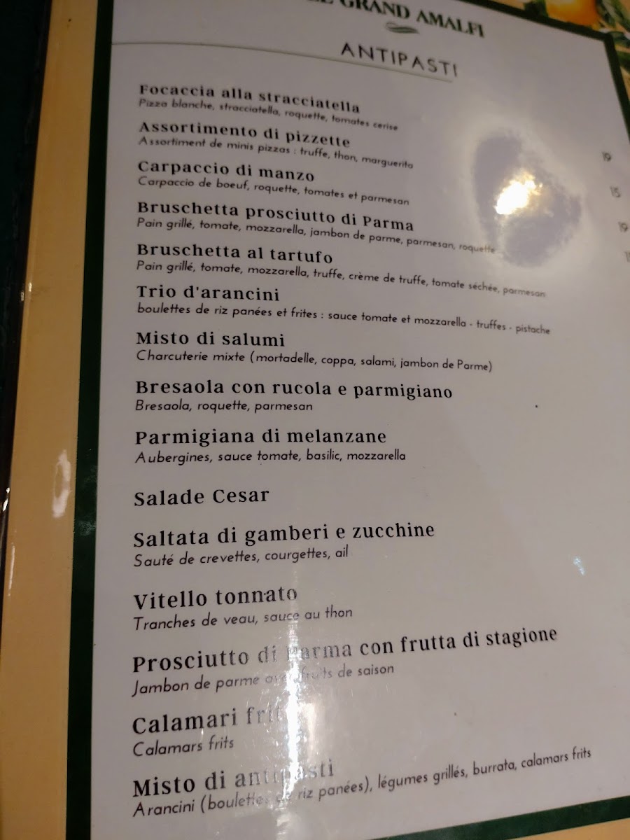 Le Grand Amalfi Photo Menu 2