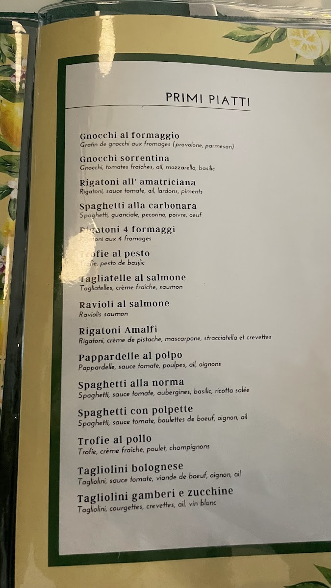 Le Grand Amalfi Photo Menu 3