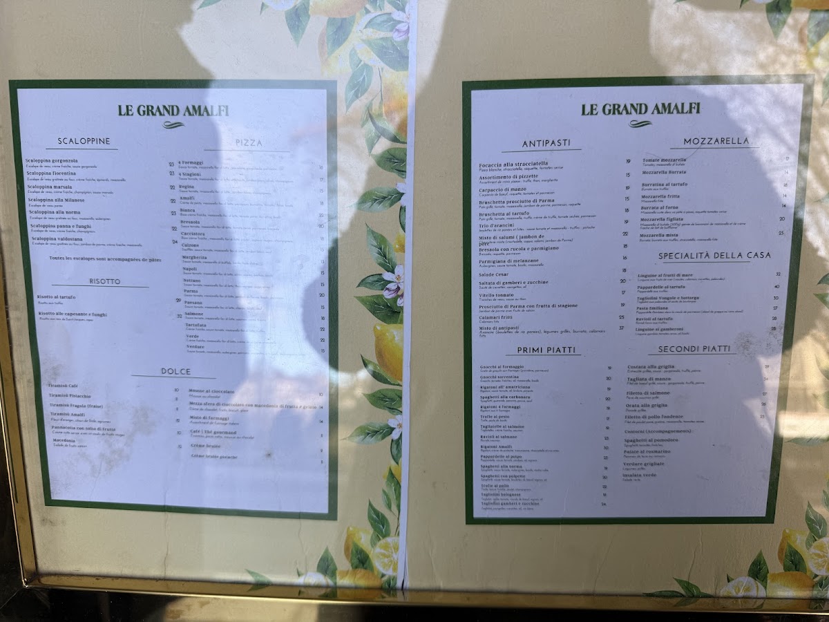Le Grand Amalfi Photo Menu 4