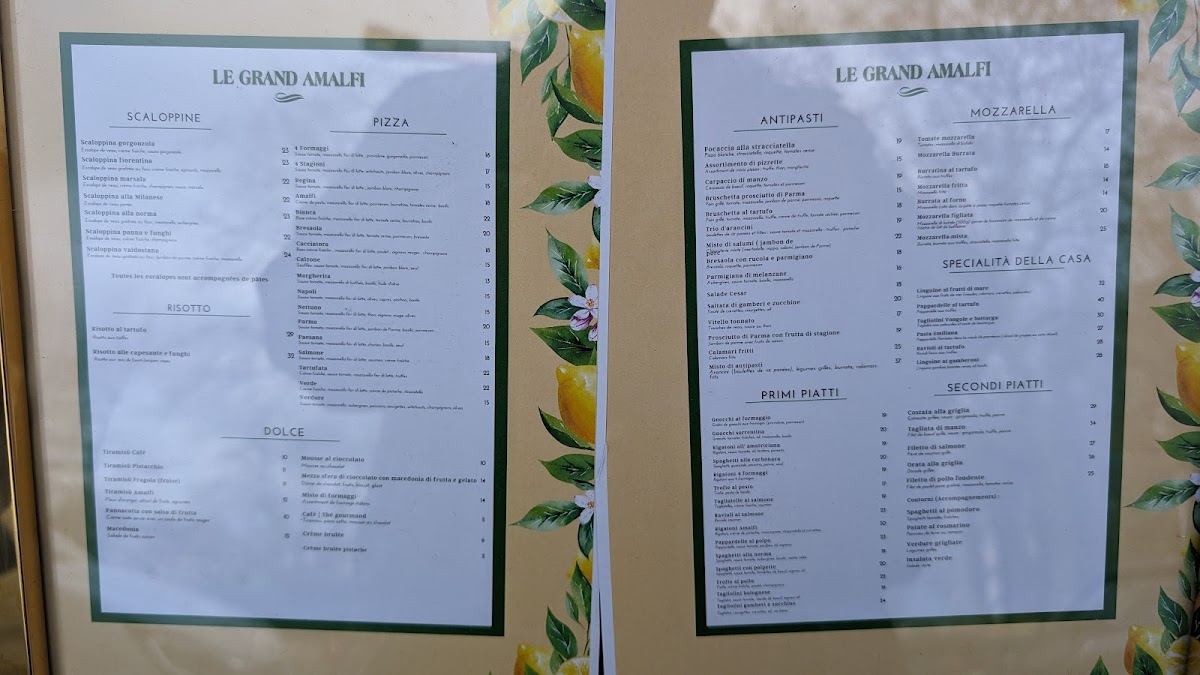 Le Grand Amalfi Photo Menu 6