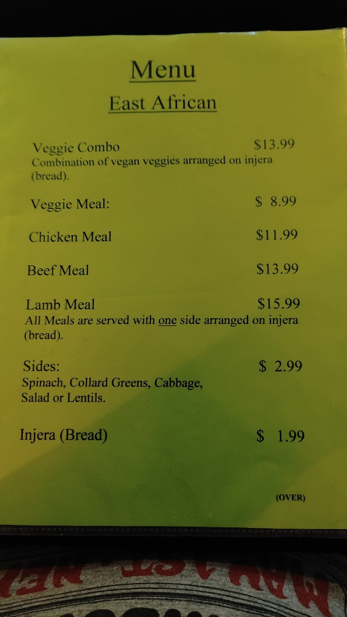 Desta Bistro Photo Menu 2