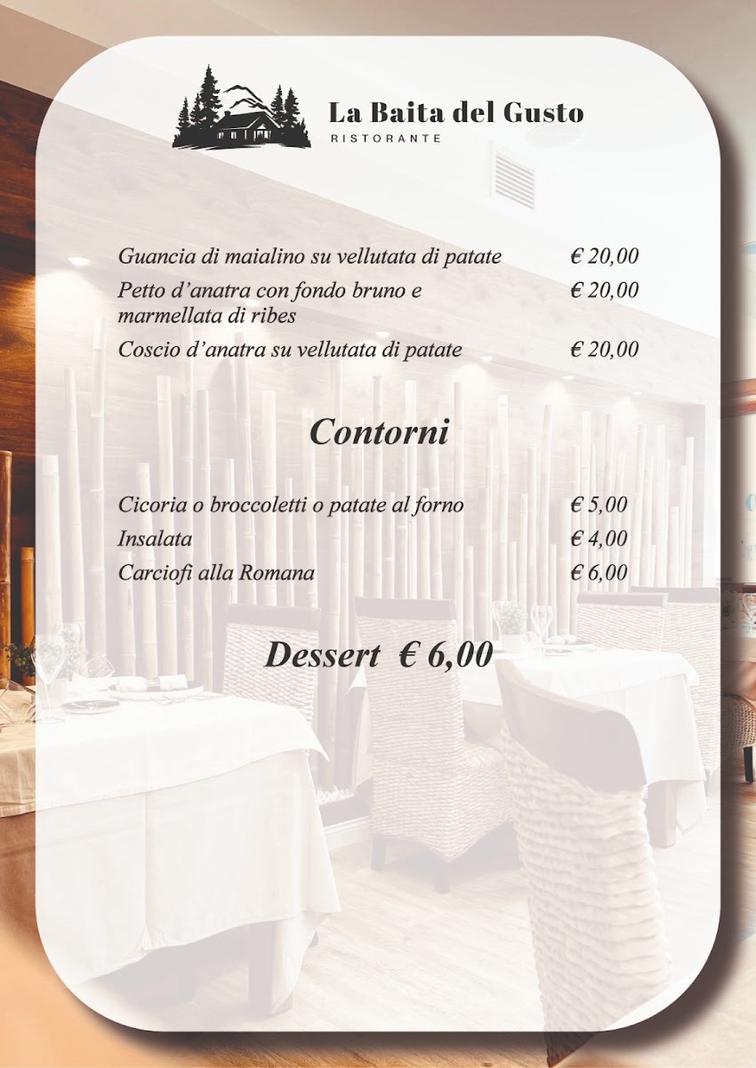 LA BAITA DEL GUSTO RISTORANTE Photo Menu 6