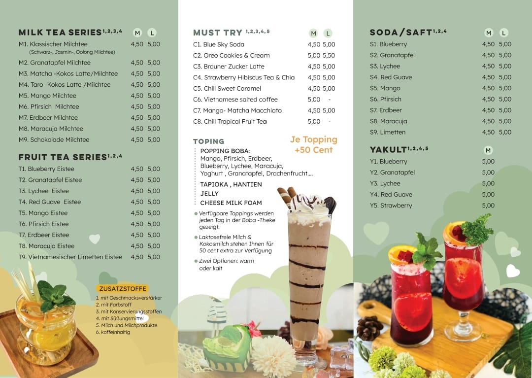 Chill Tea & More Photo Menu 1