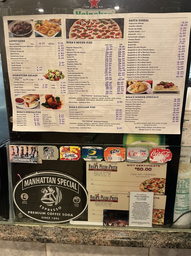 Rosa's Pizza Photo Menu 8