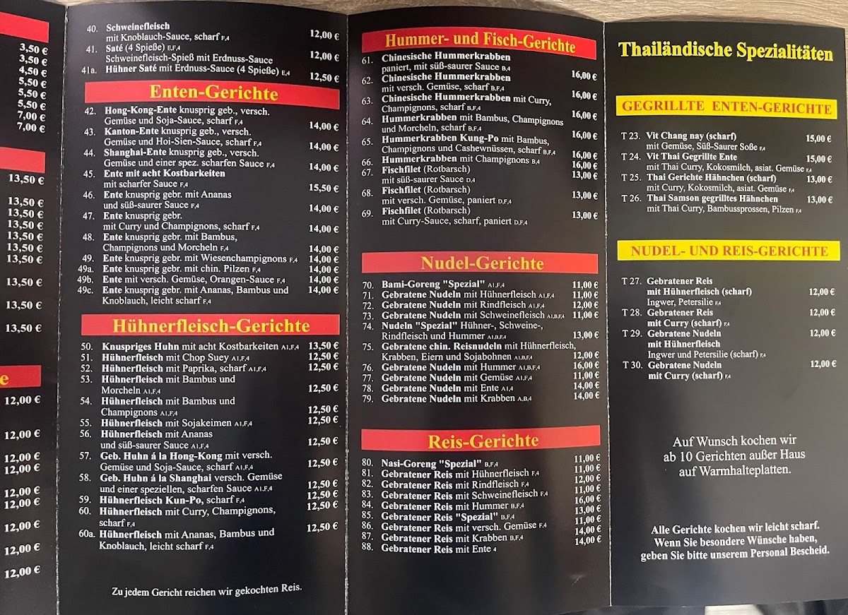 Lotus Restaurant Waldbröl Photo Menu 2