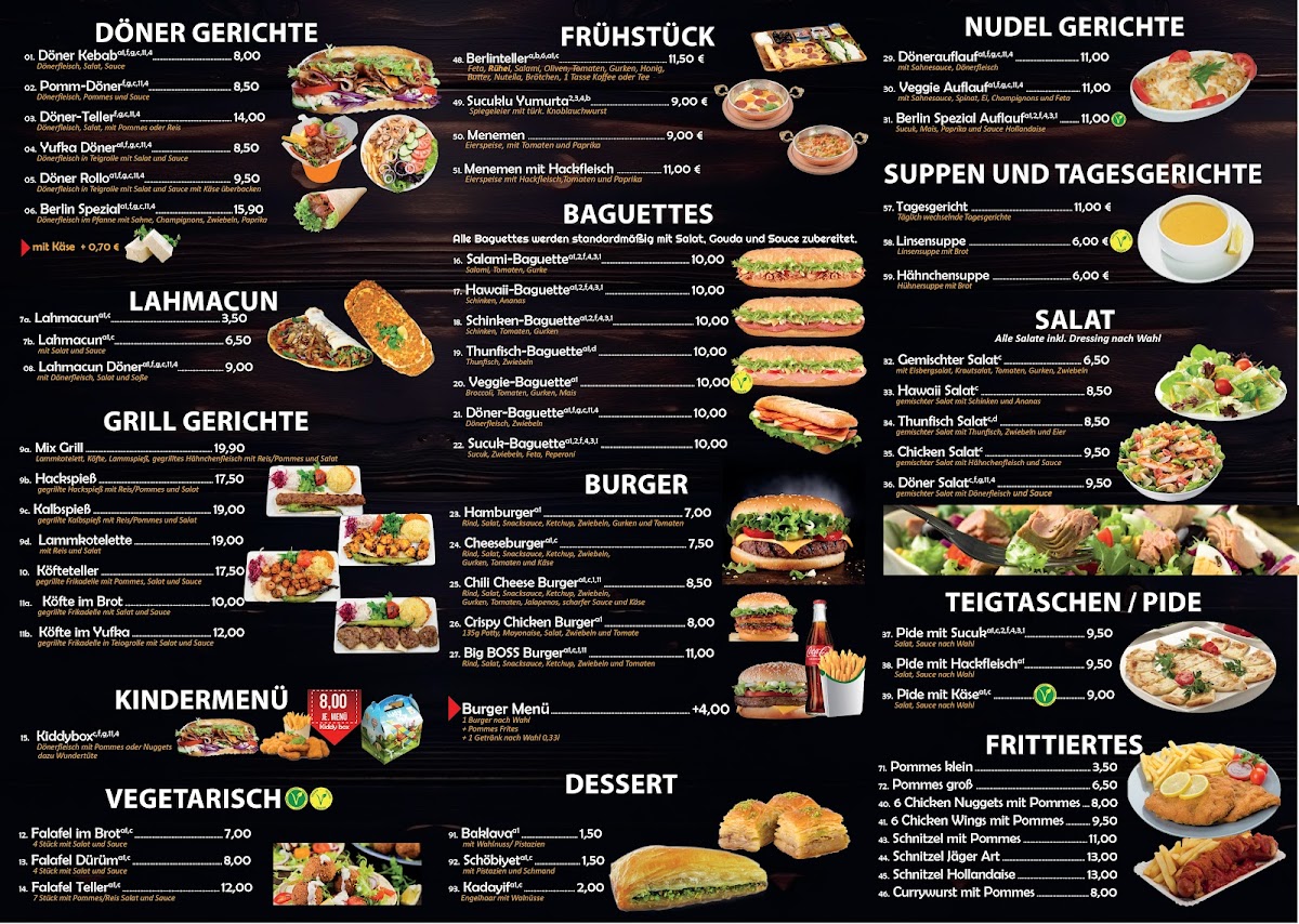 Berlin Cafe Bistro Photo Menu 1