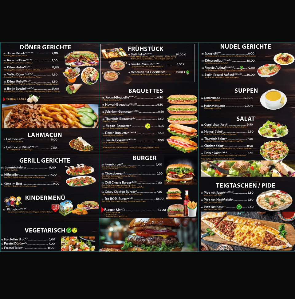 Berlin Cafe Bistro Photo Menu 3