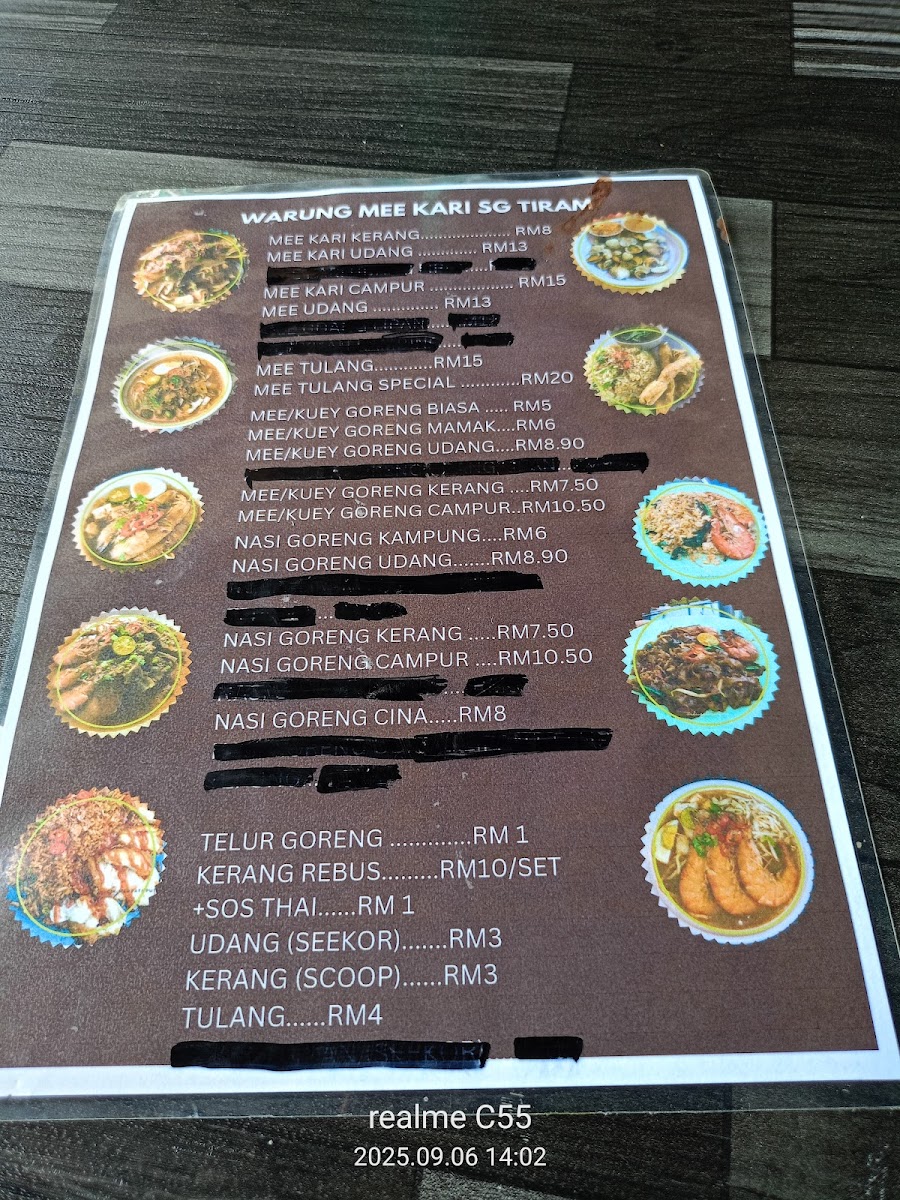 Mee Kari Kerang Sungai Tiram Photo Menu 3