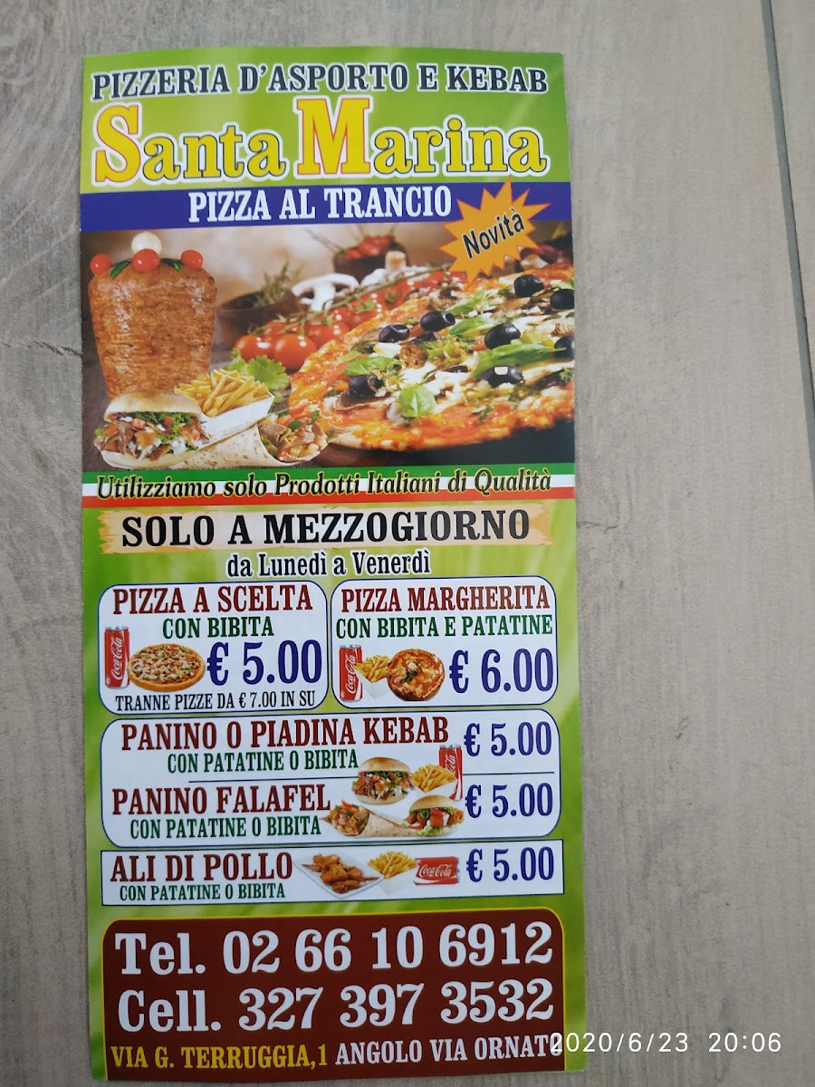 Pizzeria Santa Marina Photo Menu 1
