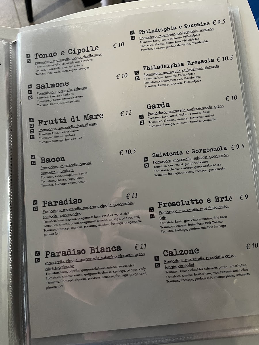 Paradiso Del Coregone Photo Menu 2