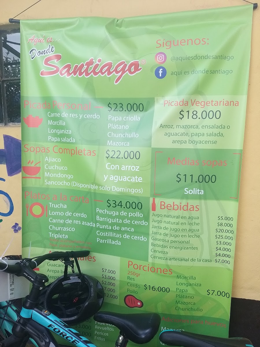 Aqui es Donde Santiago Photo Menu 4