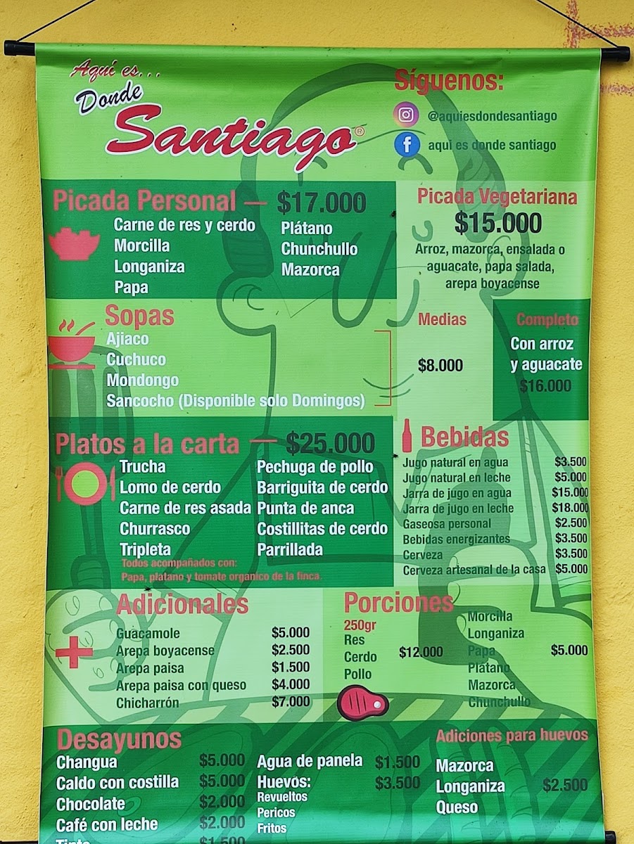 Aqui es Donde Santiago Photo Menu 5