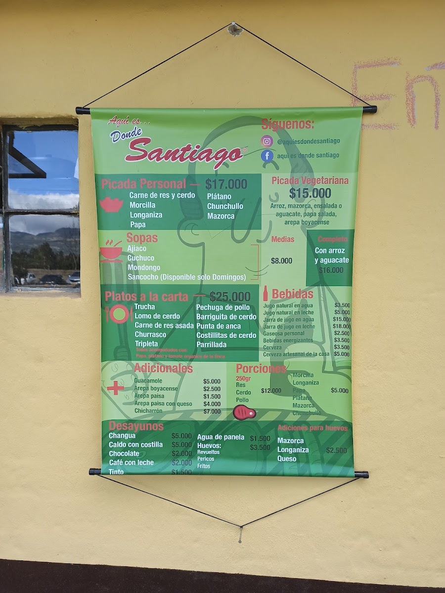 Aqui es Donde Santiago Photo Menu 8