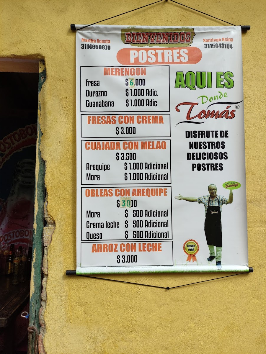 Aqui es Donde Santiago Photo Menu 9