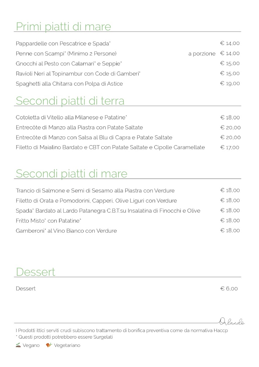 Ristorante da Orlando Photo Menu 1