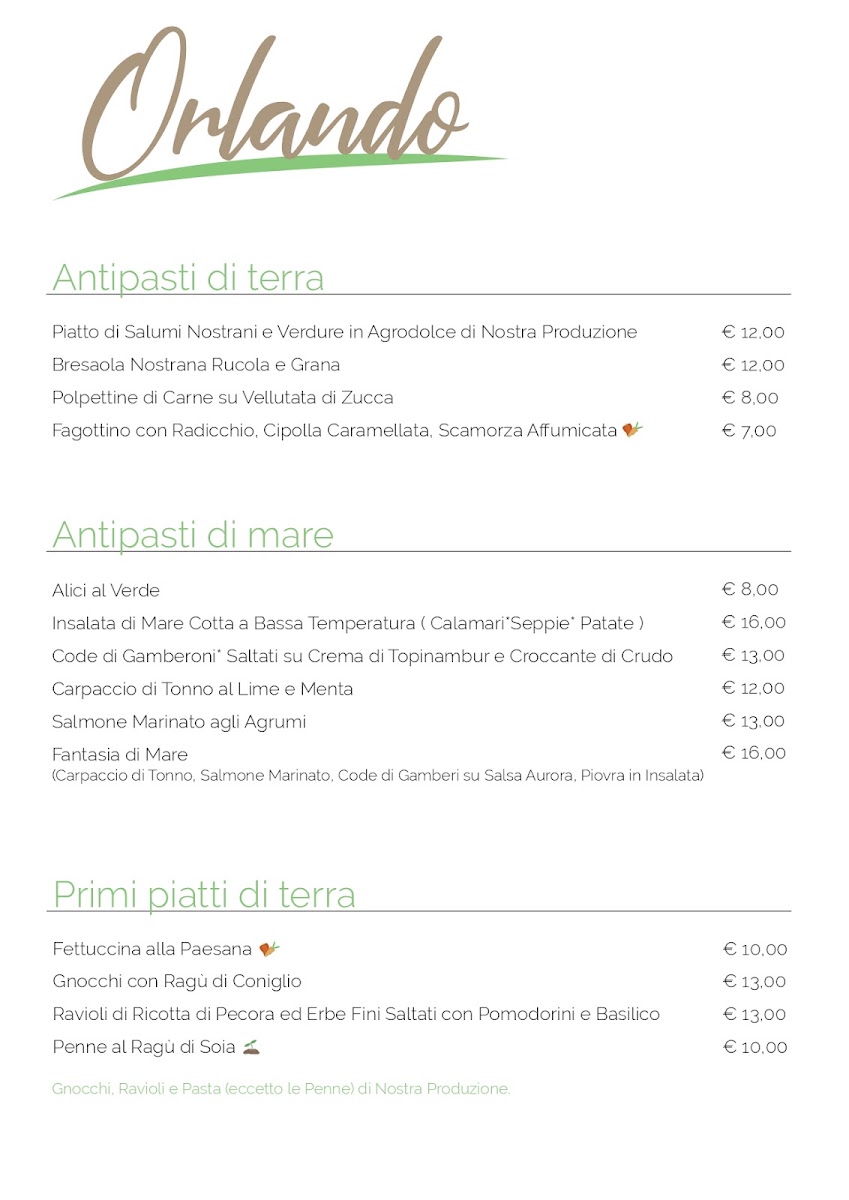 Ristorante da Orlando Photo Menu 2