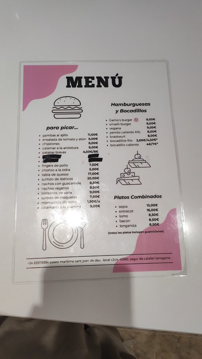Gamo's Gelateria segur de calafell Photo Menu 3