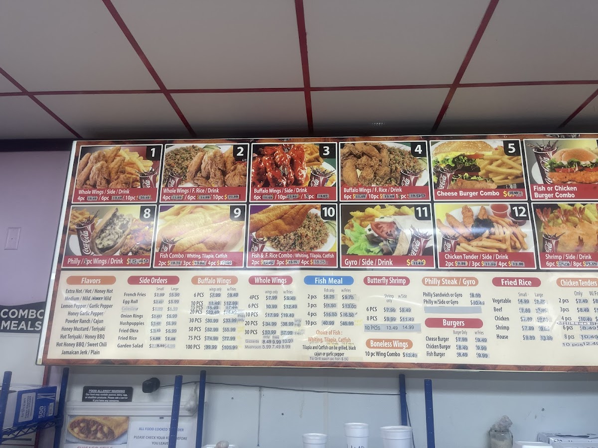 G Town Wings & Fish Photo Menu 1
