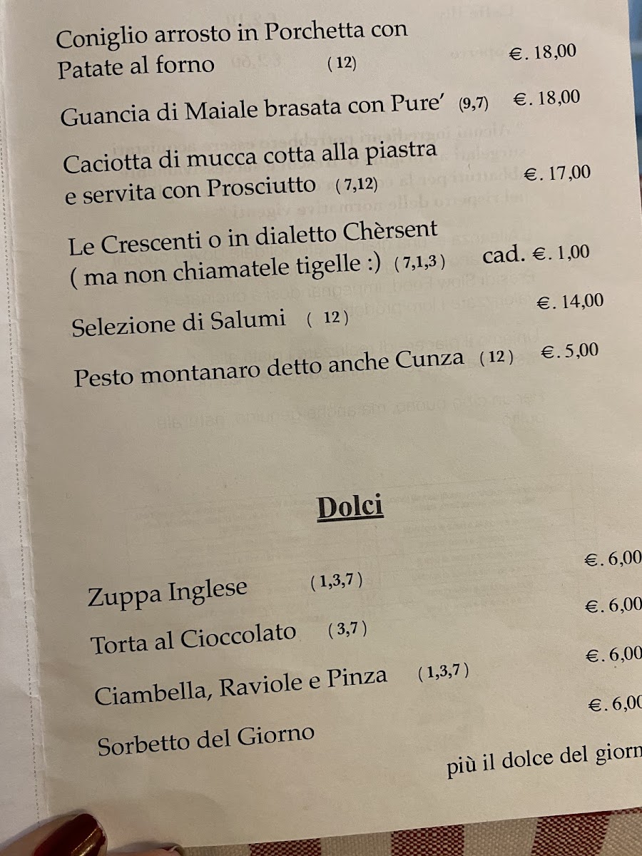 Trattoria di Via Serra Photo Menu 1