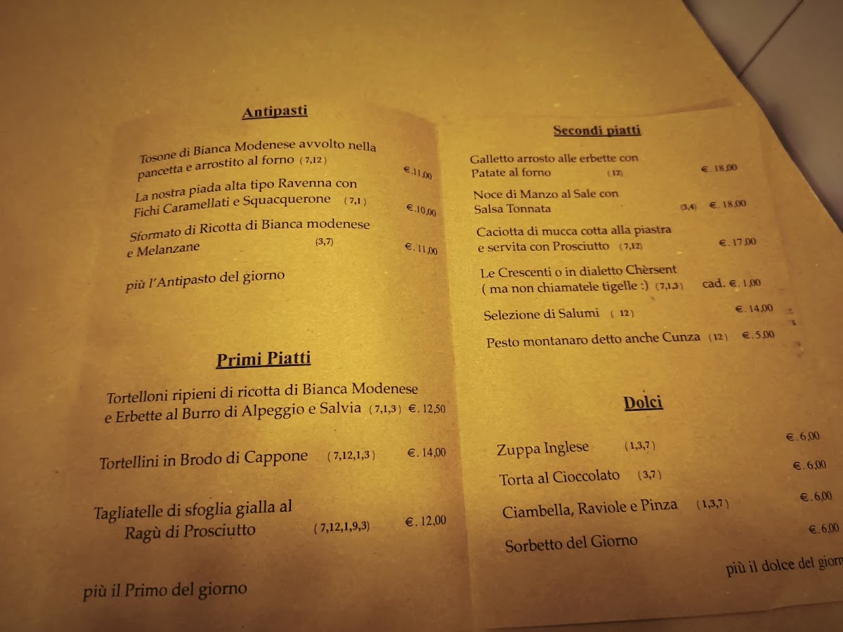 Trattoria di Via Serra Photo Menu 7