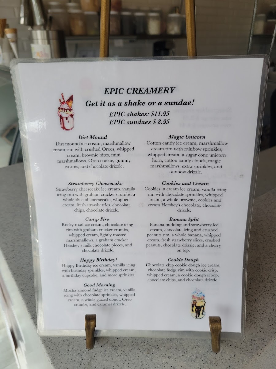 Epic Shakes & Creamery Photo Menu 3