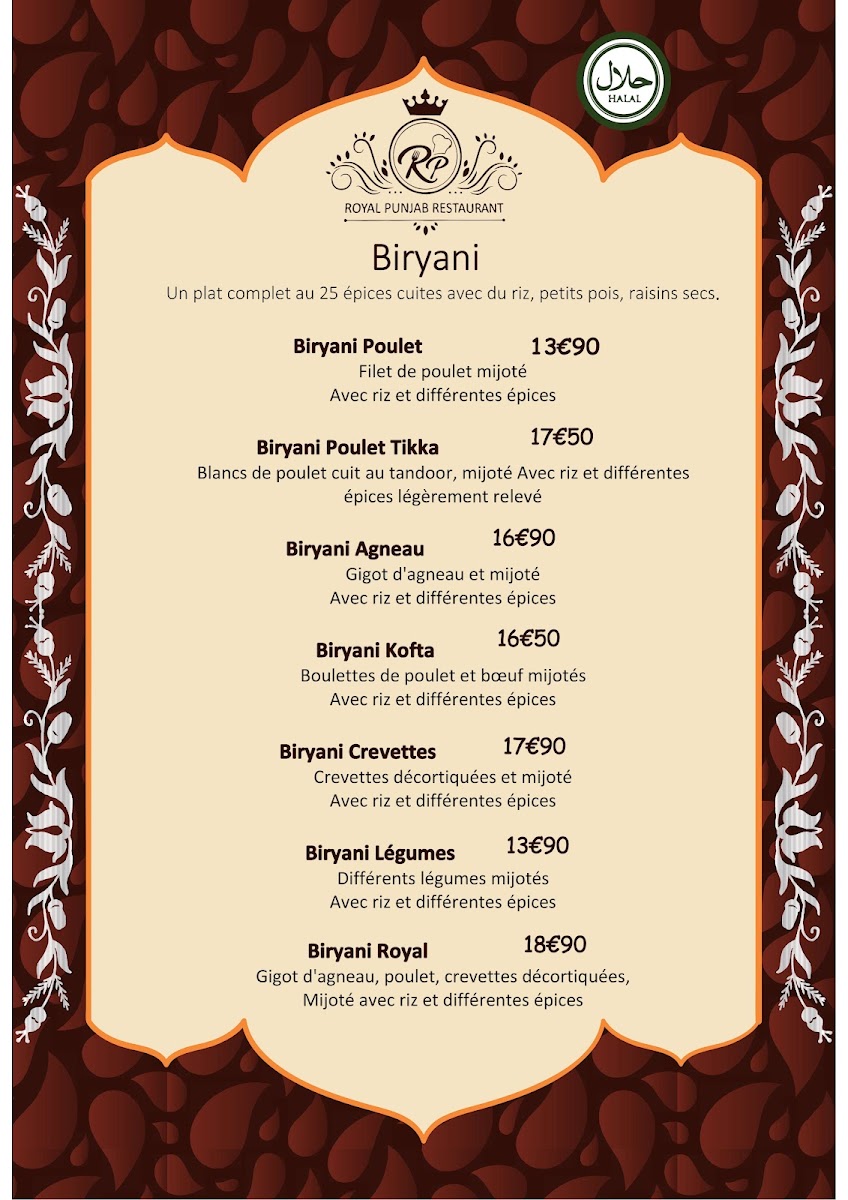 ROYAL PUNJAB Photo Menu 10