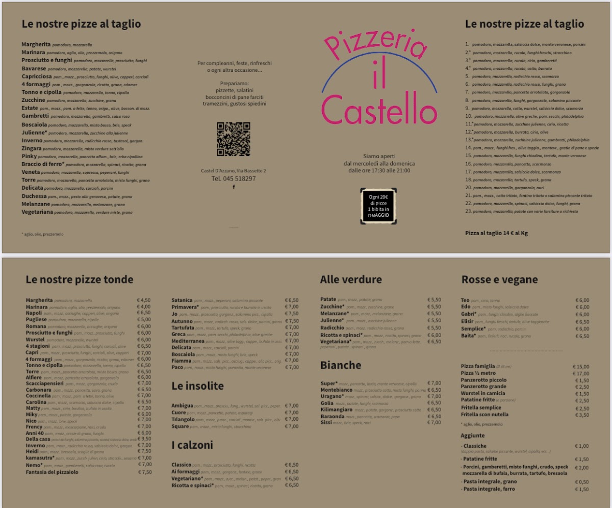 Pizzeria Il Castello Photo Menu 1