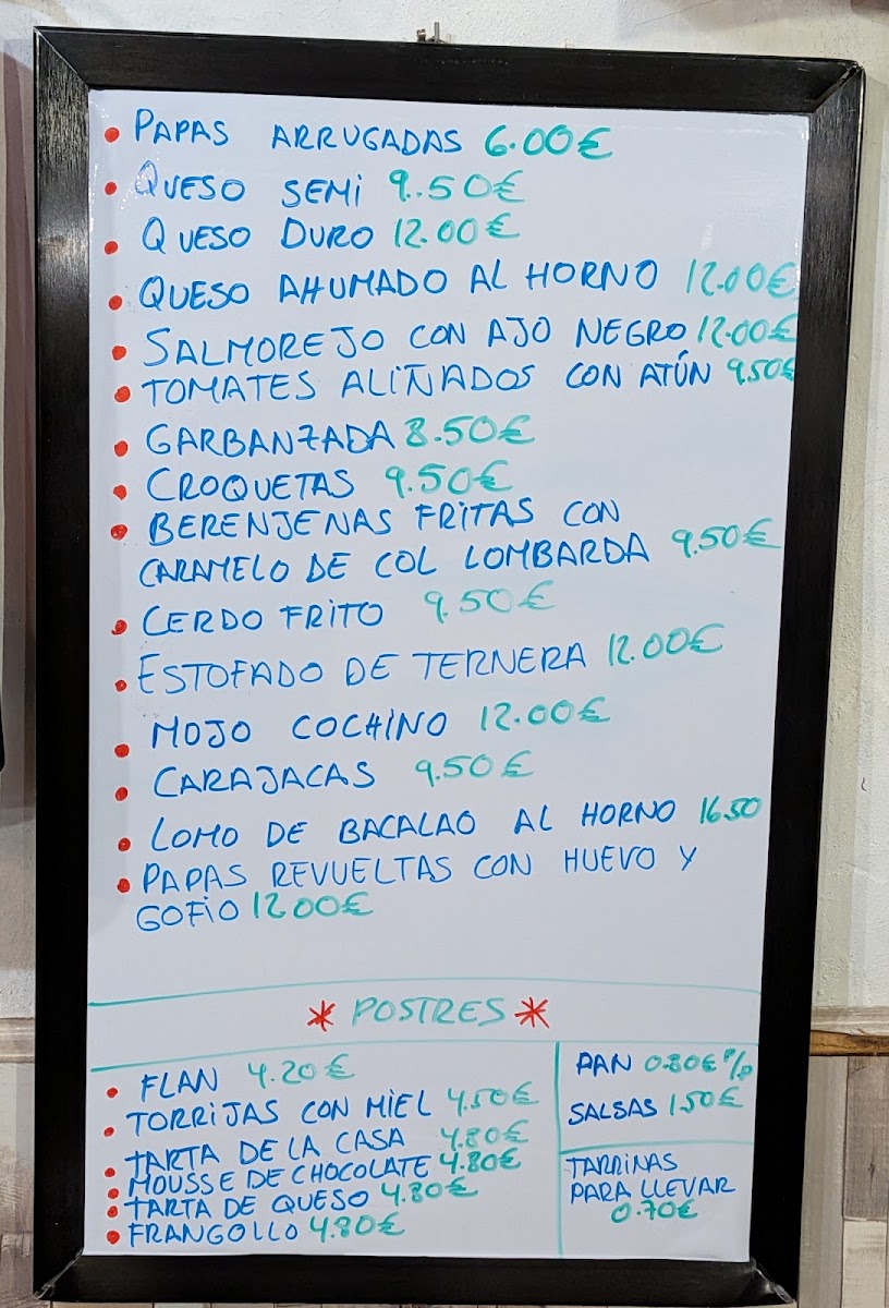 Restaurante El Rinconcito Canario Photo Menu 1