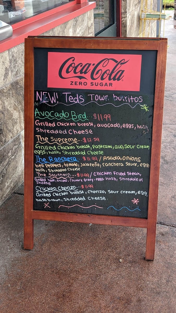 Ted's Place Photo Menu 1