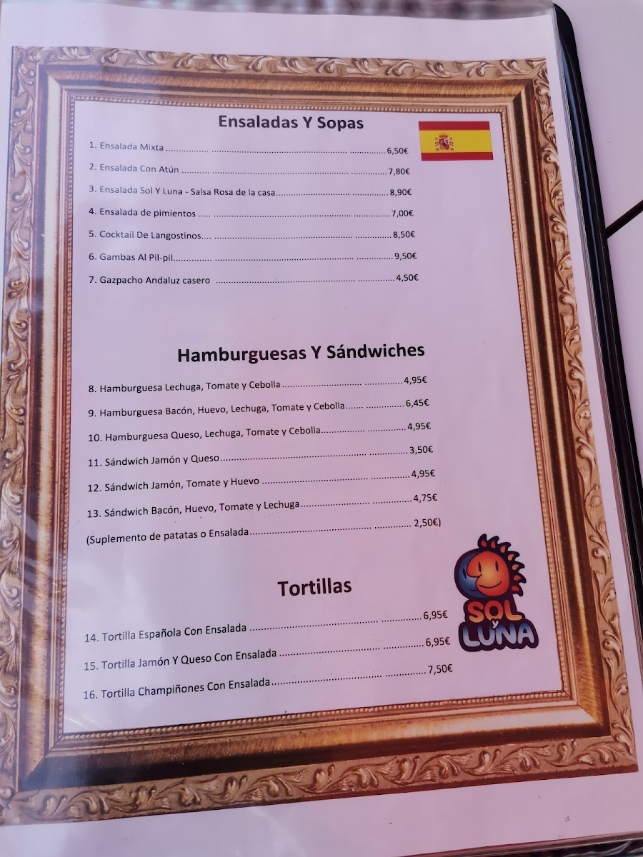 Bar Restaurante Sol Y Luna Photo Menu 2