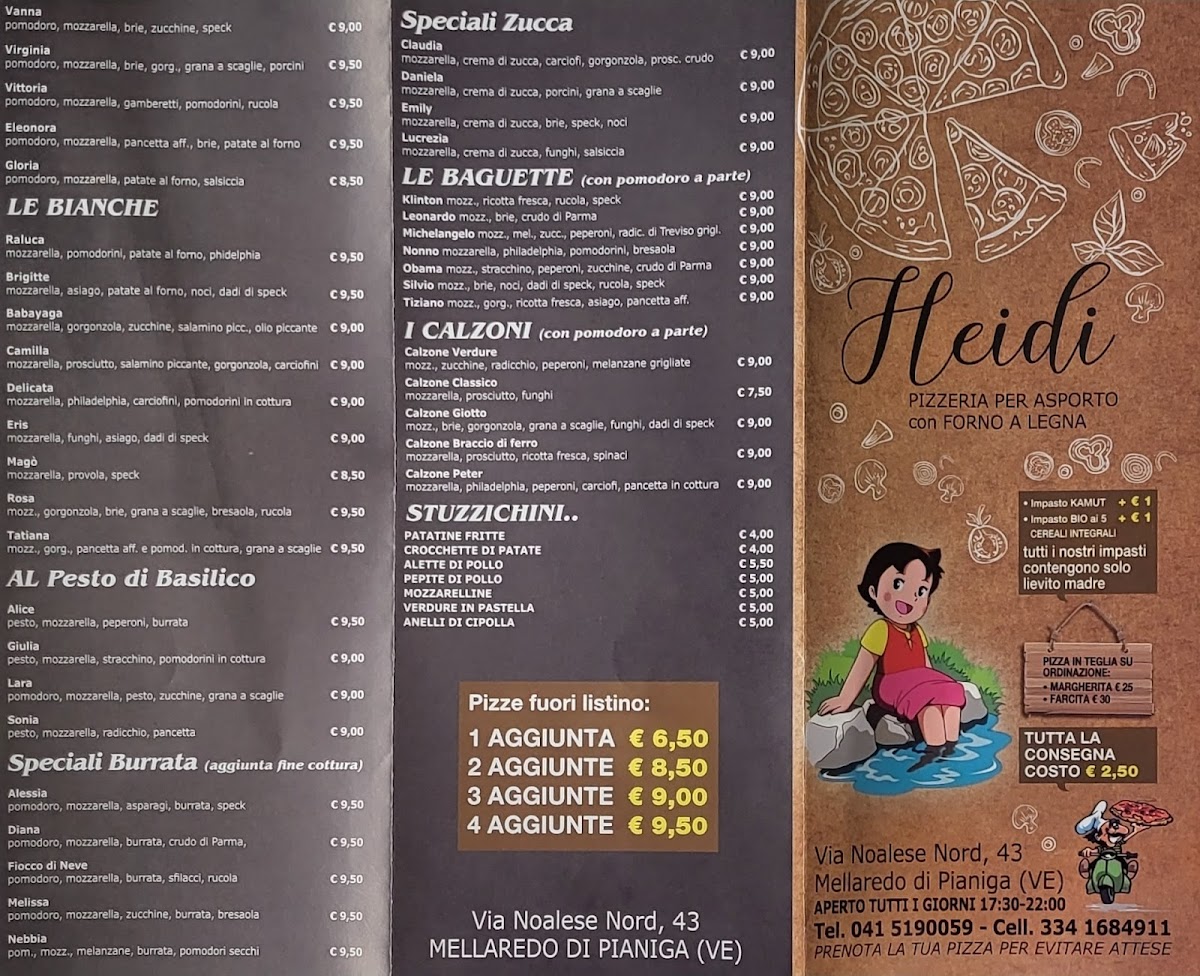 Pizzeria Heidi - Pizza Da Asporto Photo Menu 1