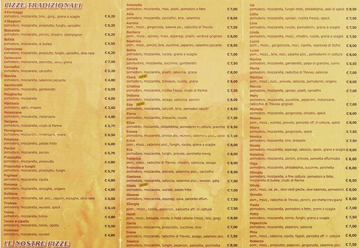 Pizzeria Heidi - Pizza Da Asporto Photo Menu 4