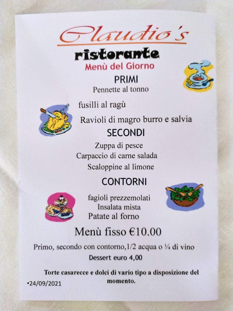 Ristorante Claudio's Photo Menu 1