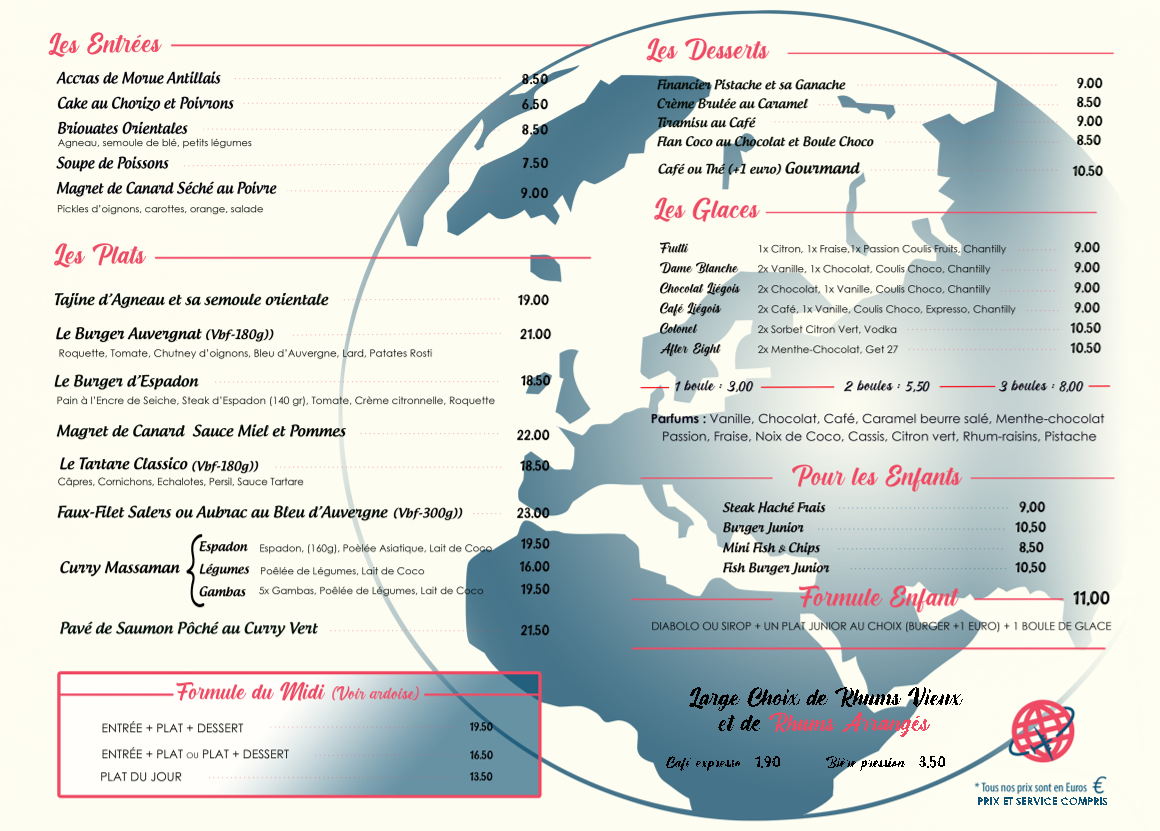 Le Globe Trotter Photo Menu 1