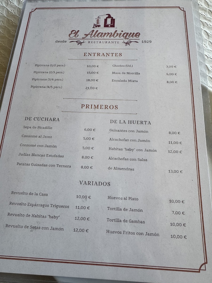 Restaurante alambique Photo Menu 1