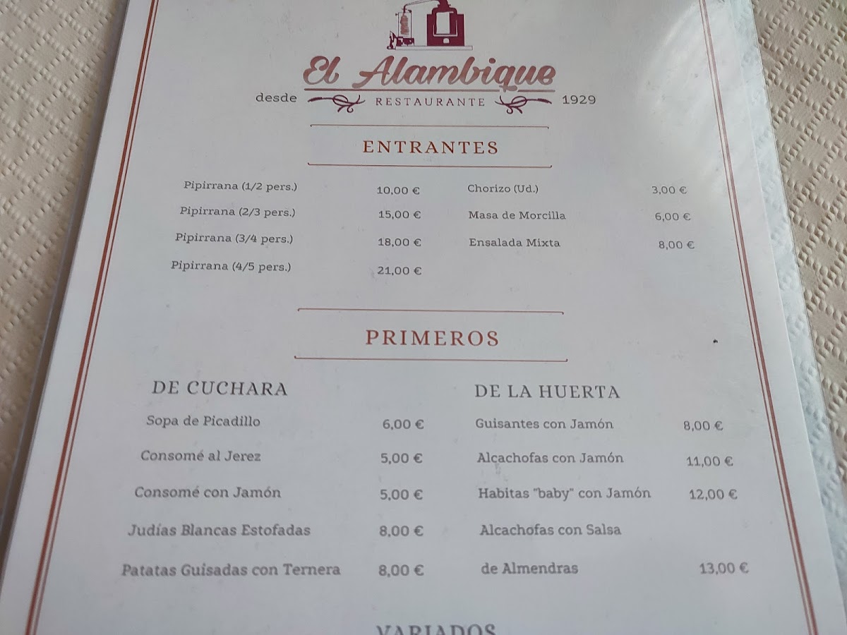 Restaurante alambique Photo Menu 4