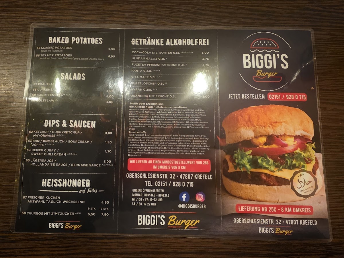 Biggi's Burger Photo Menu 1