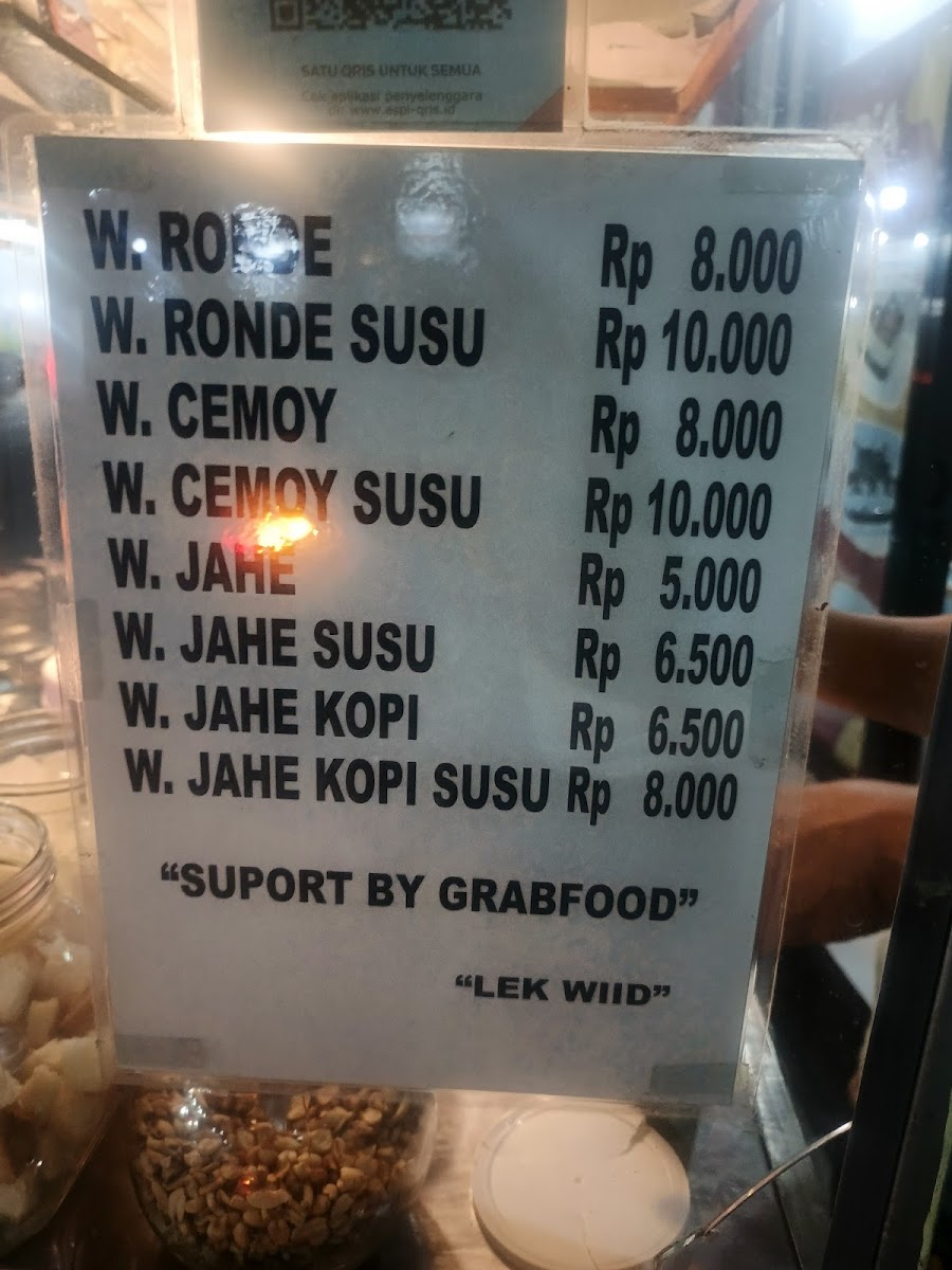 Wedang Ronde & Cemoy Lek Wiid Photo Menu 1