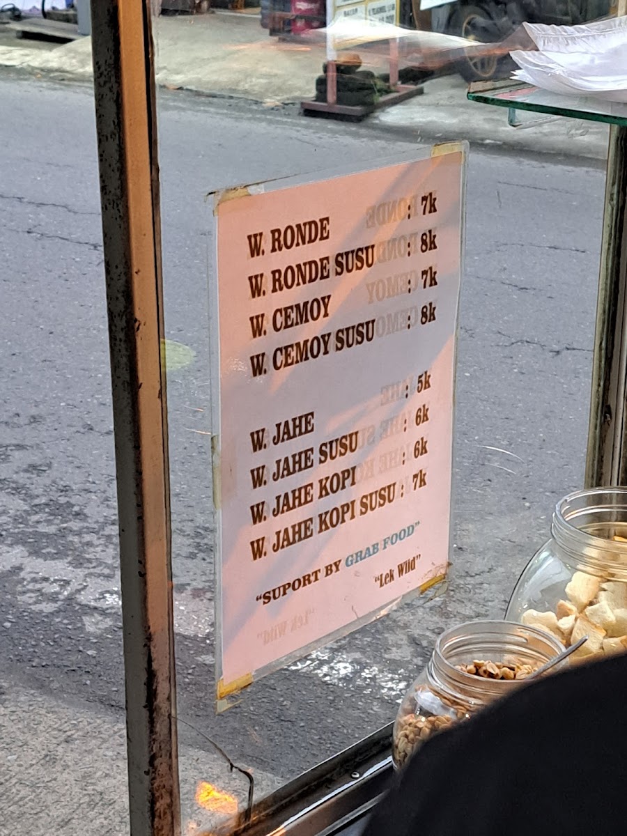 Wedang Ronde & Cemoy Lek Wiid Photo Menu 3