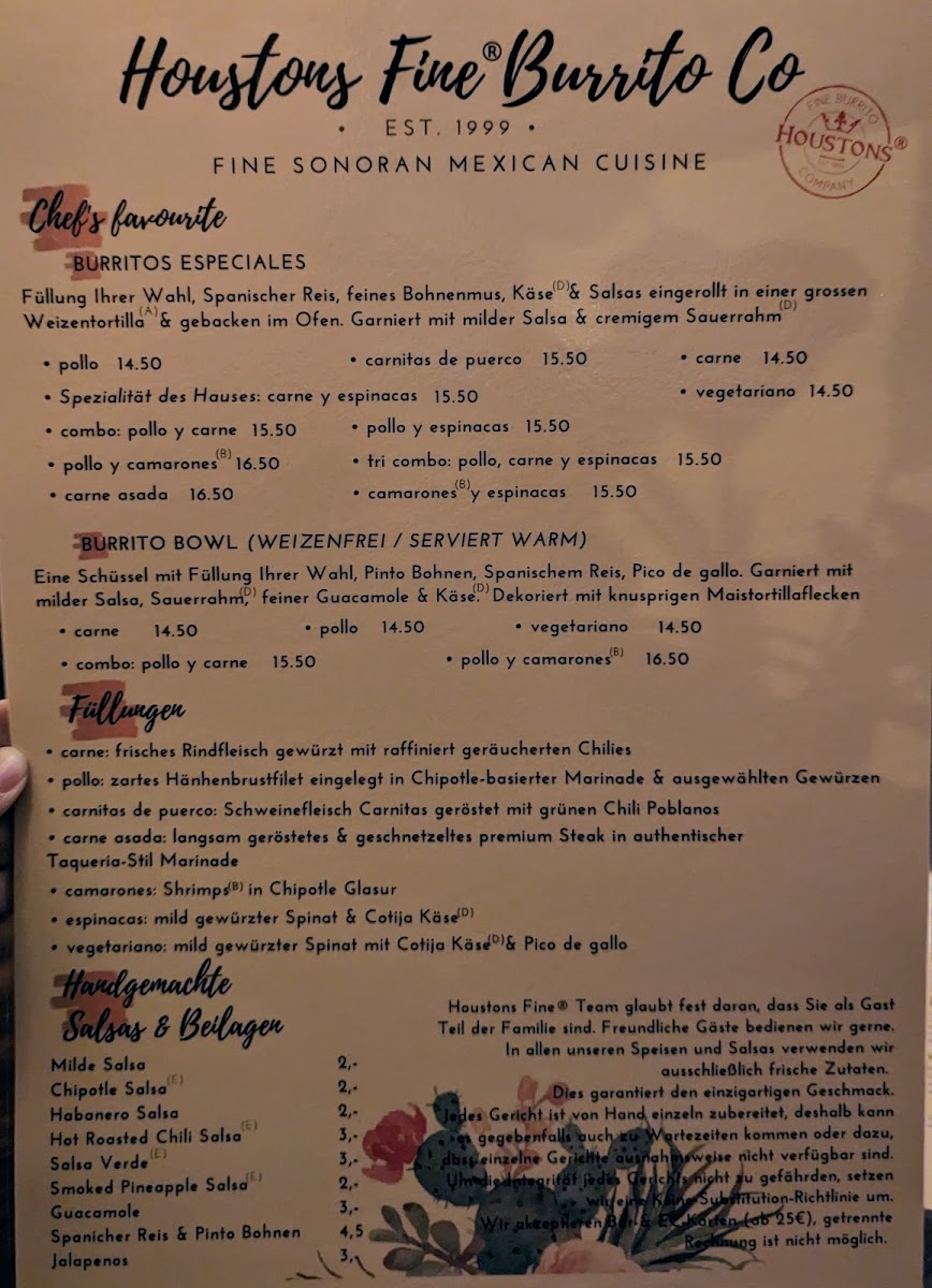 Houstons Fine Burrito Company Photo Menu 10