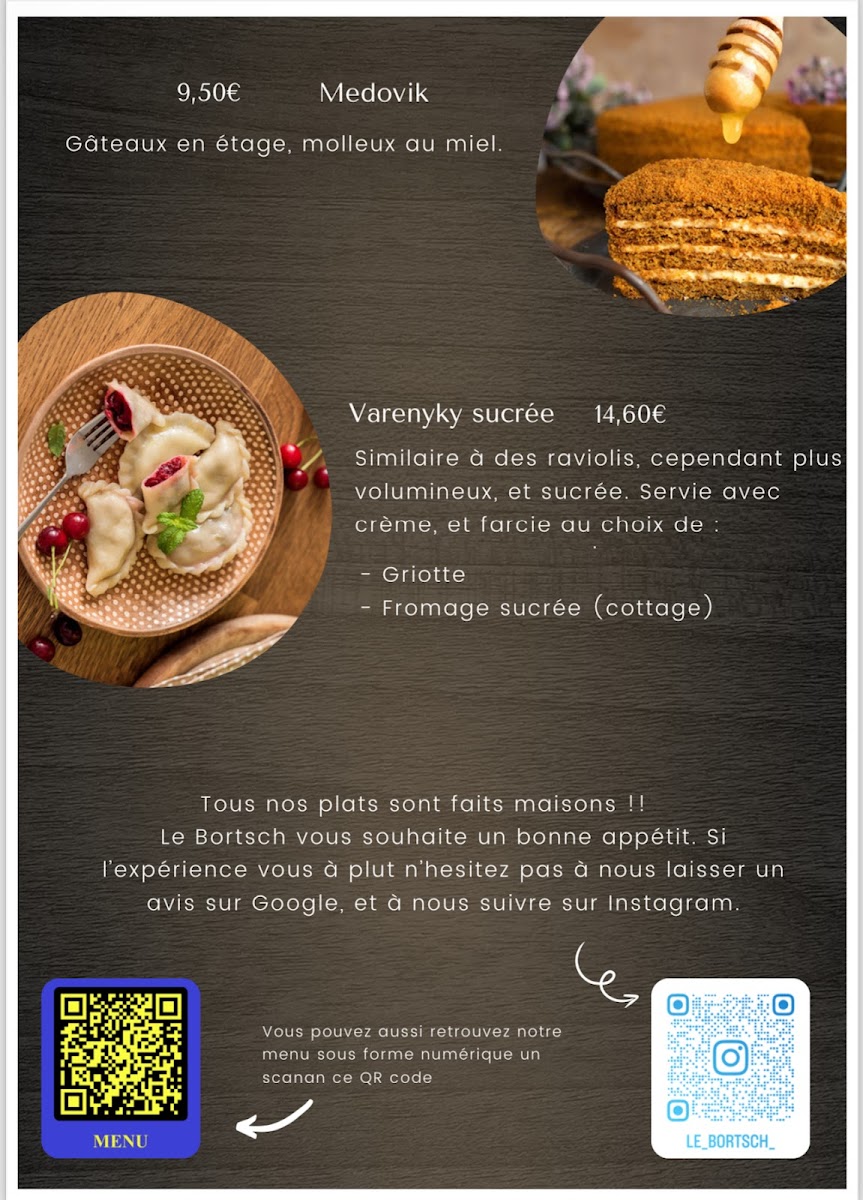 Le Bortsch Photo Menu 4