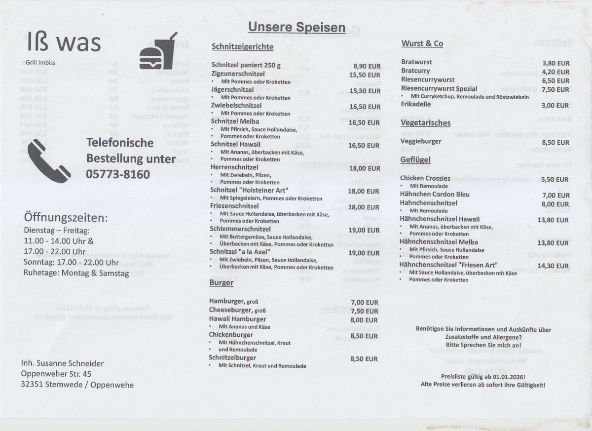 Iß was Oppenwehe Photo Menu 2