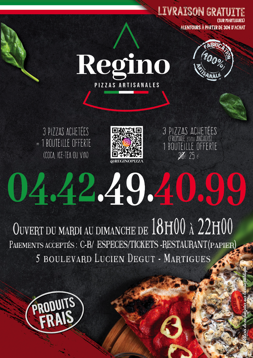 Regino Pizza Photo Menu 2