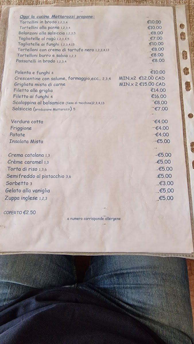 Locanda Trattoria Mattarozzi Photo Menu 4