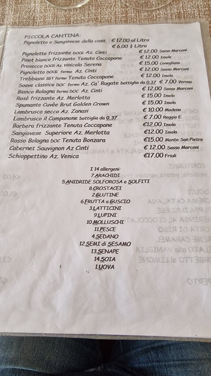Locanda Trattoria Mattarozzi Photo Menu 5
