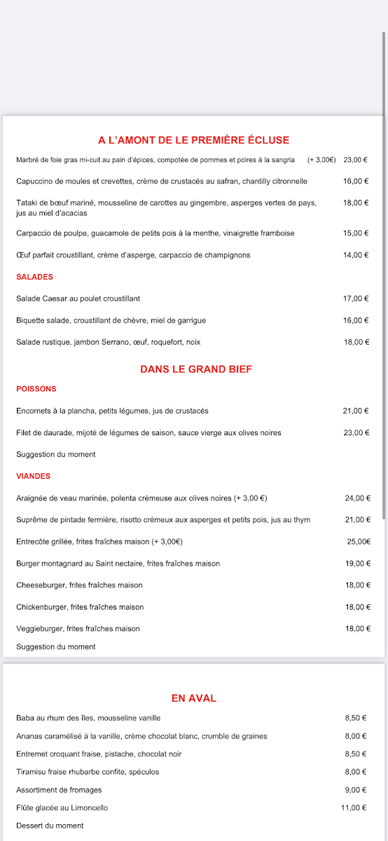 Restaurant Le 9 Photo Menu 9