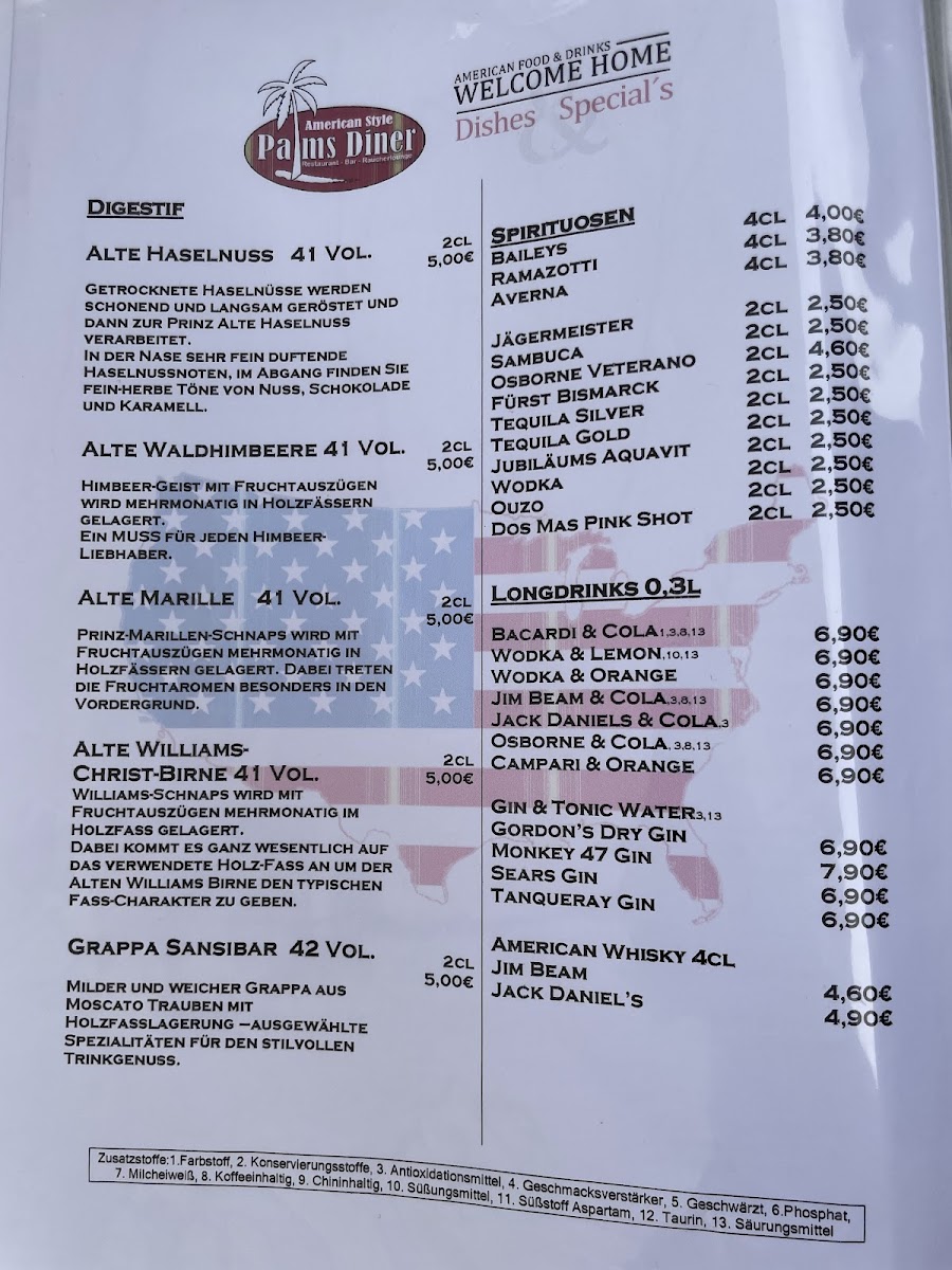 Palms Diner Photo Menu 1