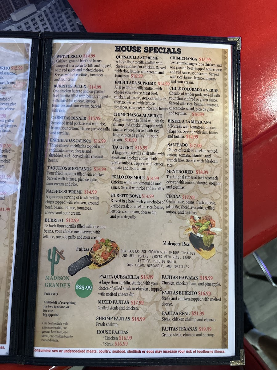 El Aguila Real Mexican Restaurant & grill Photo Menu 3